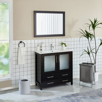  36" Single Bathroom Vanity Set with Mirror