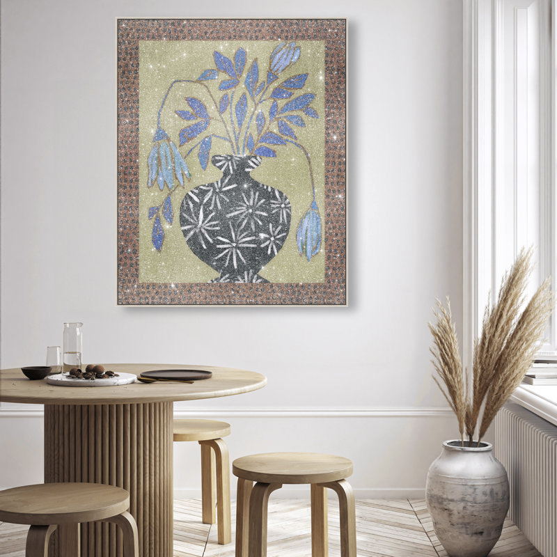 Rust & Sage Still Life Print by Oliver Gal, 37"H x 31"W, Silver Floater Frame