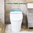 Ceramic Smart Toilet - Heated Seat 4 Levels, Dual Flush, Foot Sensor, Night , Flushing Action Low Water Consumption
