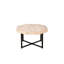 Table basse rétro en bois à patchwork octogonal, 30 pouces, pieds croisés en métal, facile à assembler et à entretenir, décor de salon et surface propre