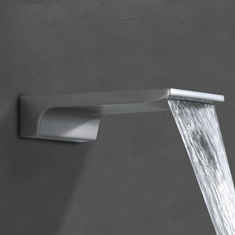 Bathroom Freestanding Tub Filler, Brushed Nickel