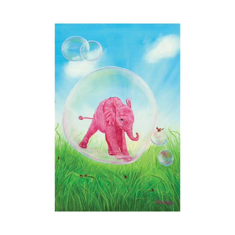 Float Away by Laura Curtin - Wrapped Canvas Painting, 20.32 cm H x 30.48 cm W