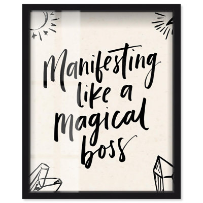Magical Intention Shadowbox Print Quotes Art Prints par Art Remedy