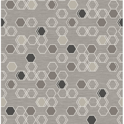 Seabrook Designs Cullen Honeycomb Geometric Unpasted Wallpaper