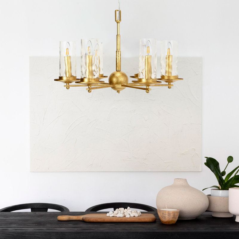 Lustre Art Déco en métal et verre