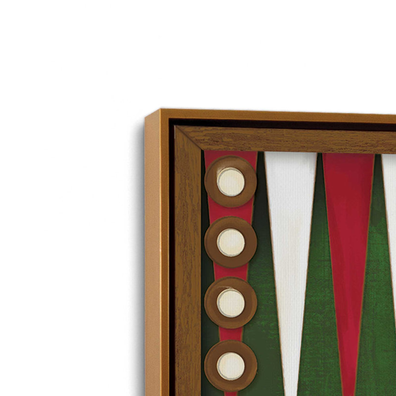Backgammon by Mollie B. Art Print, Framed Canvas, 36 W x 36 H, Gold
