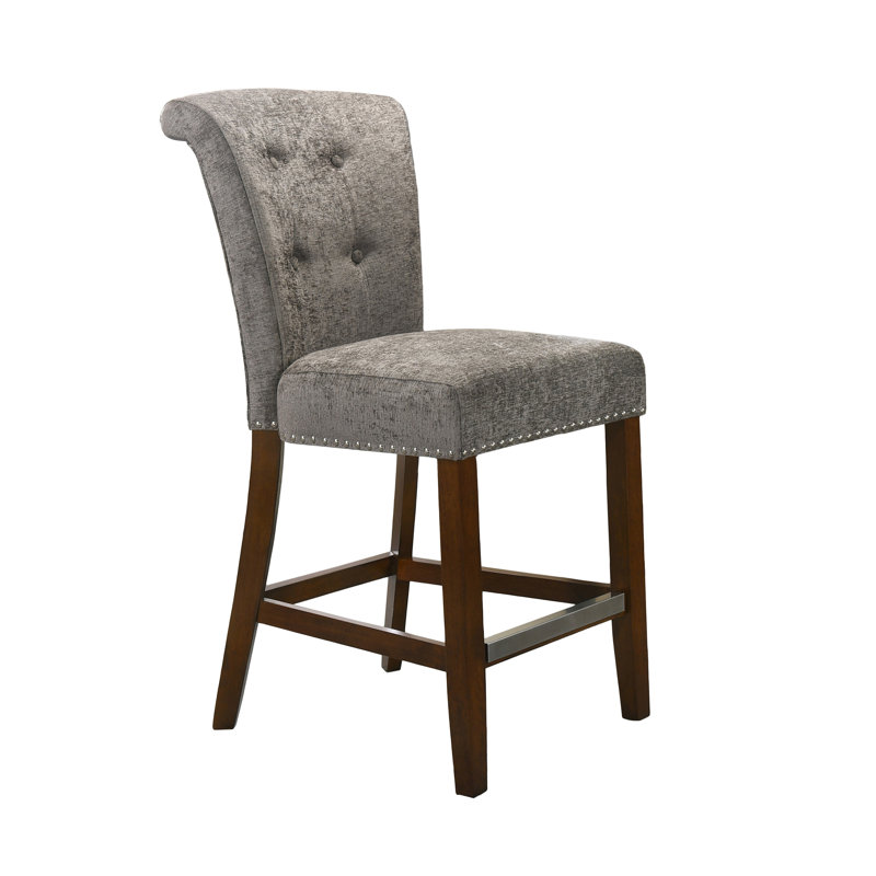 Chaise rembourrée sophistiquée à hauteur de comptoir
