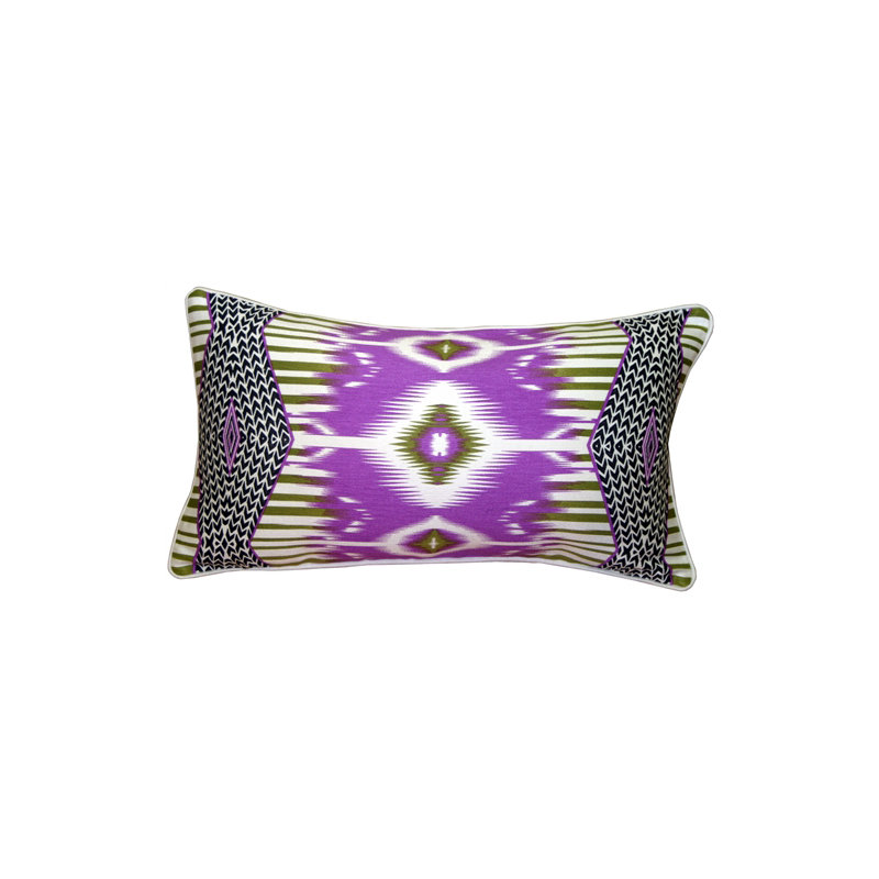 Coussin lombaire électrique Ikat, Mauve
