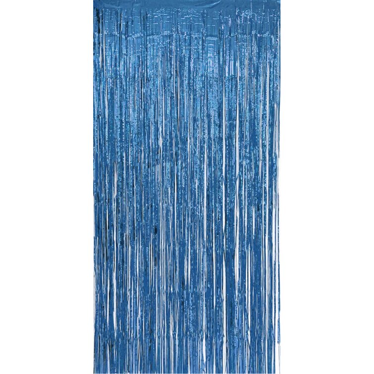 Silver Panel Metallic Tinsel Foil Fringe Curtain Photo Backdrop Party  Streamers Decor 39.4*78.7