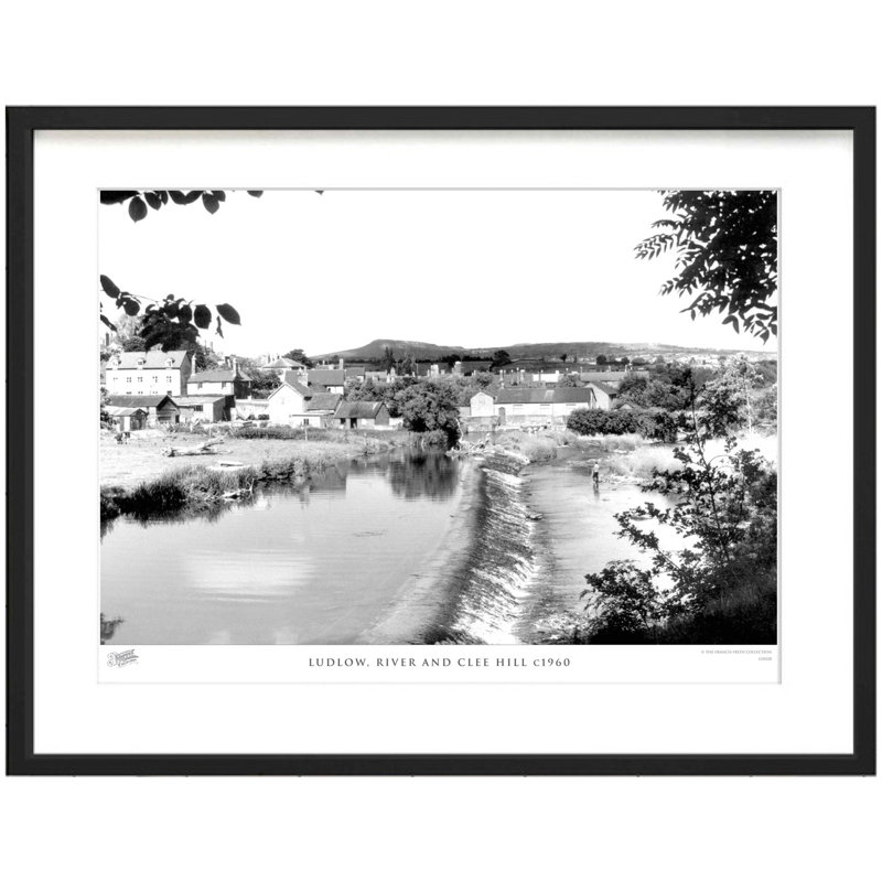 Ludlow, River And Clee Hill C1960 - Single Picture Frame Print, 60cm H x 80cm W x 2.3cm D