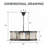 Graceyn 24" Crystal Chandelier 6 - Light Dimmable with Hanging Chain
