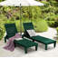 Ensemble de chaise longue d'extérieur en polyrésine imperméable, légère et réglable Nestl-128761119-128015118