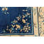Classic Blue Color Floral Medallion Design Antique Peking Chinese Rug