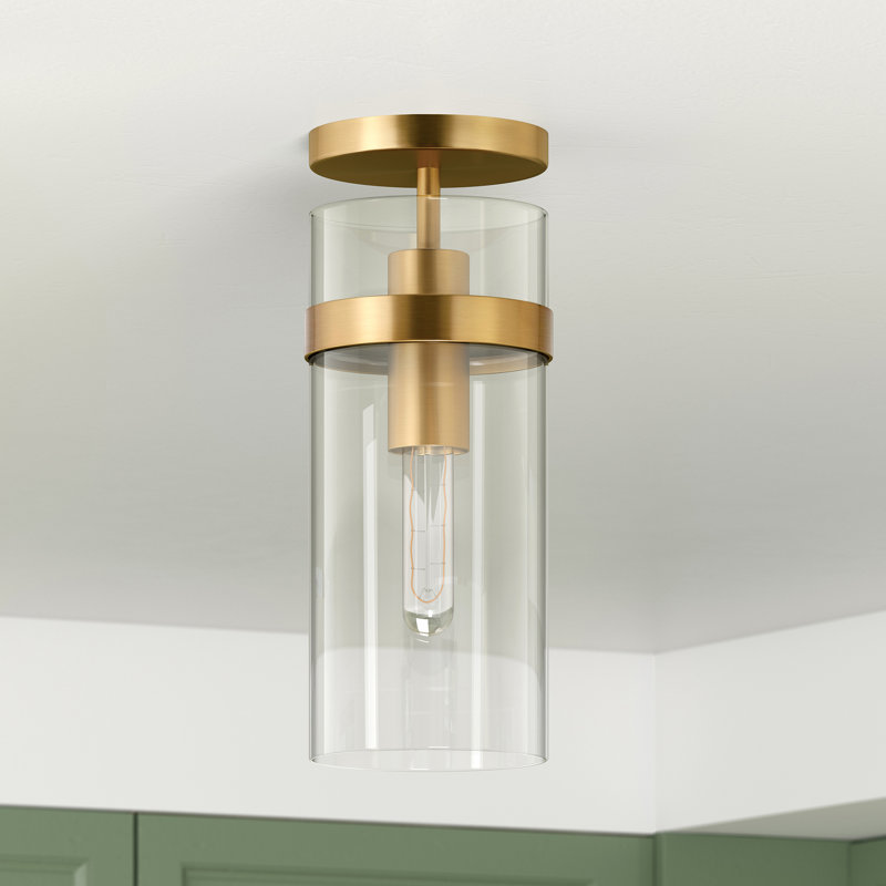 Plafonnier semi-encastré 1 lumière 5 po Alisone, Laiton