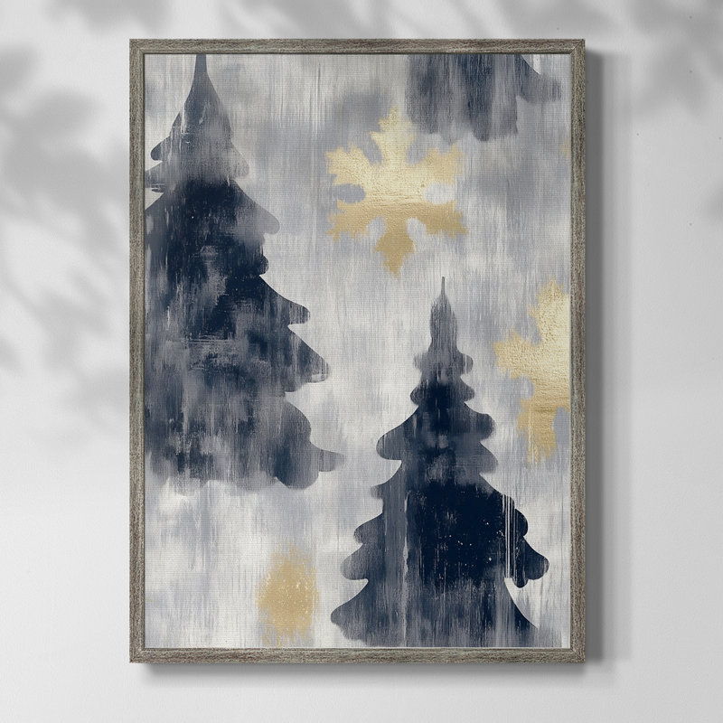 «Christmas Holiday Art» CCLxxix, reproduction d'art encadrée - bois massif, H 11 po x l 9 po