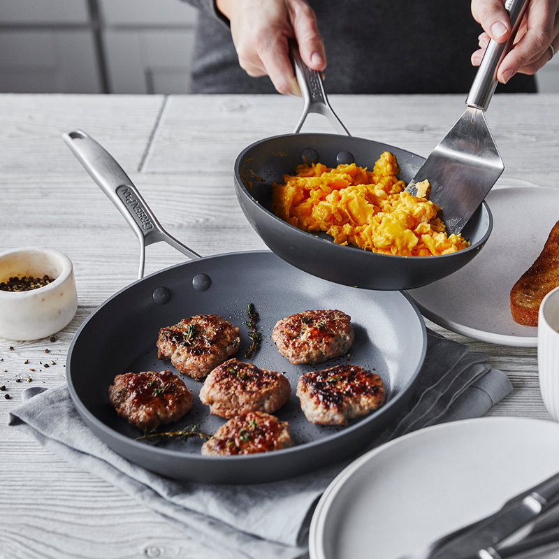 GreenPan Paris Pro Healthy Ceramic Nonstick 2 Piece Frying Pan Set, 10" and 12" pan