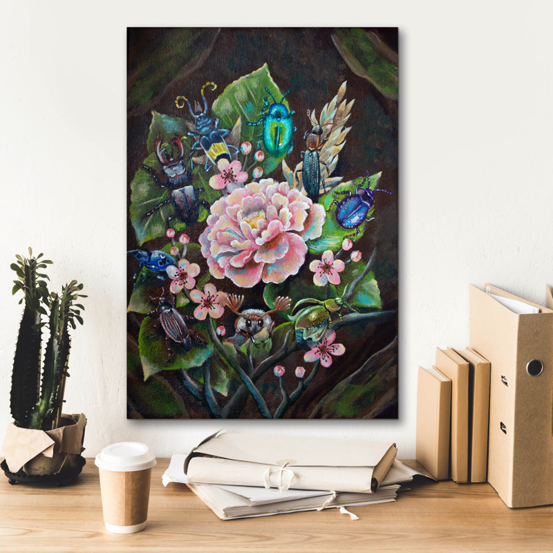  «Beetle Family» par Verena Wild, art mural sur toile, 18 po x 26 po, H 26 po x l 18 po