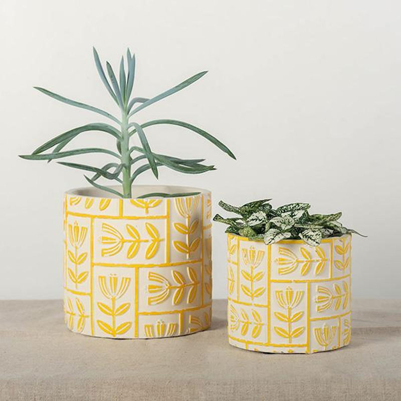 Ensemble de pots à fleurs en ciment 2 pièces Ferny