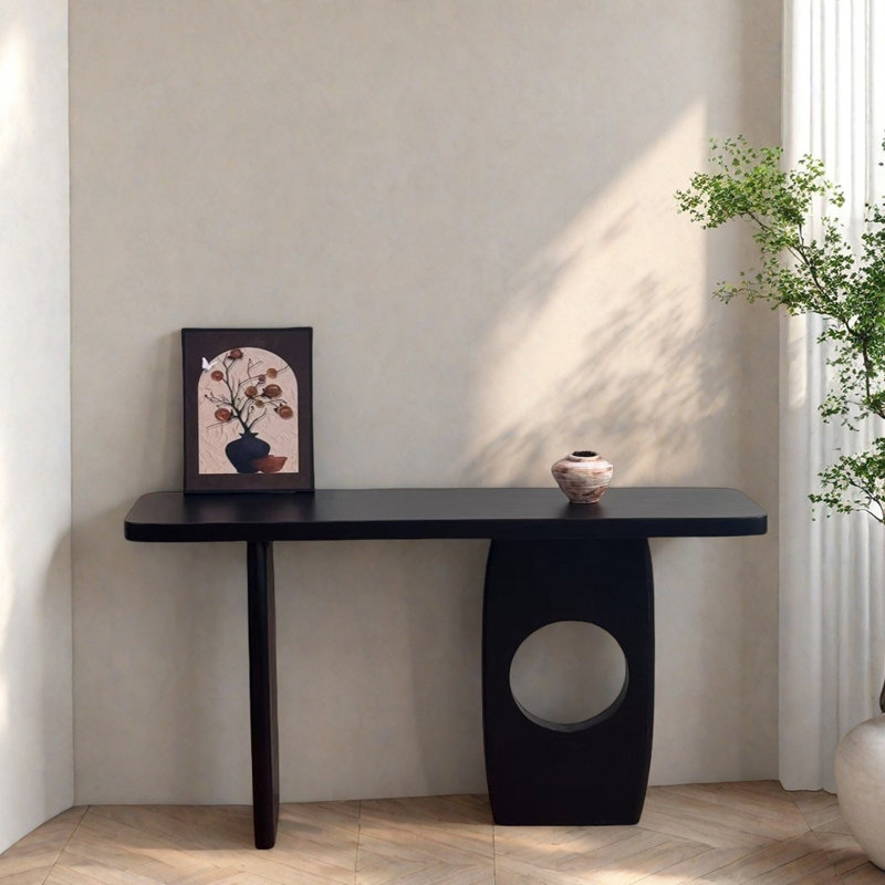 Solid Pine Wood Console Table, 31.5" H x 55.1" W x 13.8" D
