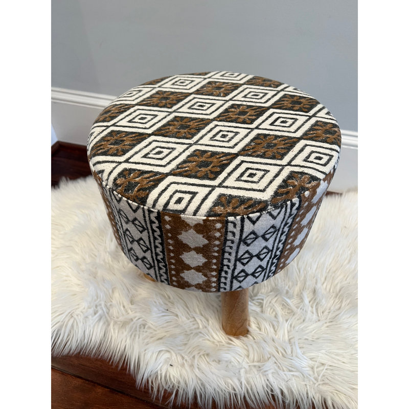 Soluk Solid Wood Accent Stool