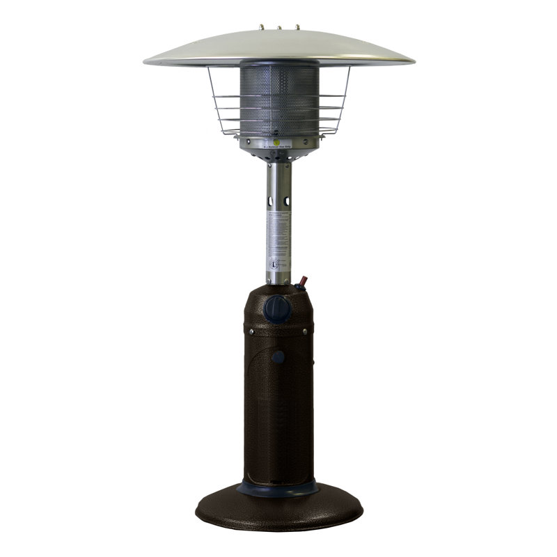 Miceli 11000 Stainless Steel Propane Tabletop Patio Heater, Hammered Bronze