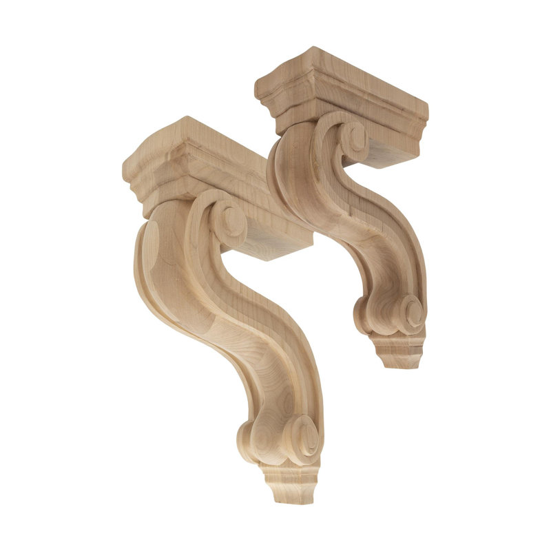 Unfinished Alder Wood Mission Style Corbel 10.5"