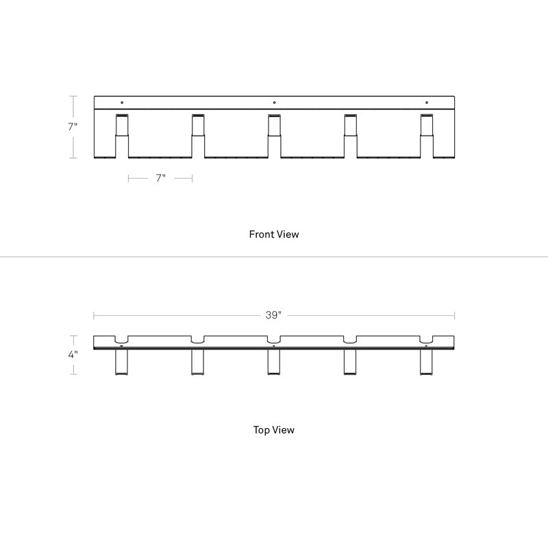 2D:3D Coat Rack, White