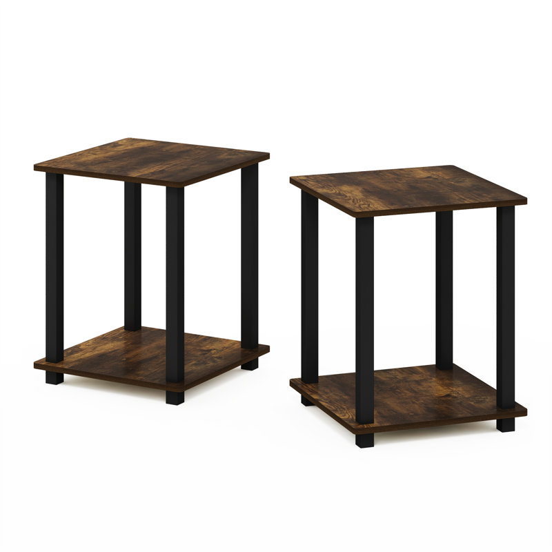 Bianco End Table Set, Amber Pine, Black