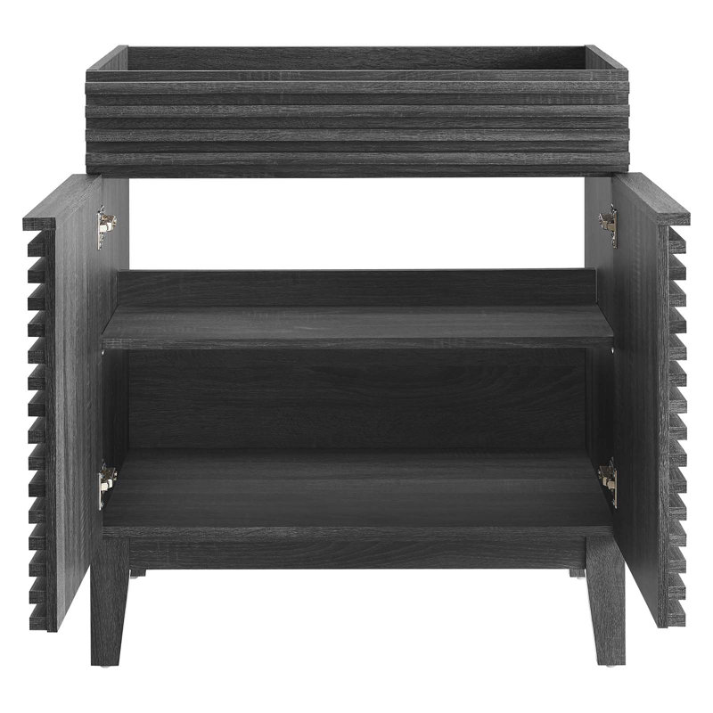 Modway Render 29" Single Bathroom Vanity Base Only, Charcoal