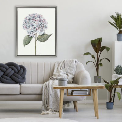 Cadre rond avec ampoule hortensia flottante, design par Cady