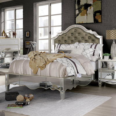 Barcaldine Upholstered Wingback Bed