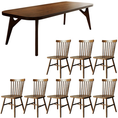 Modern simple  solid wood dining table set.
