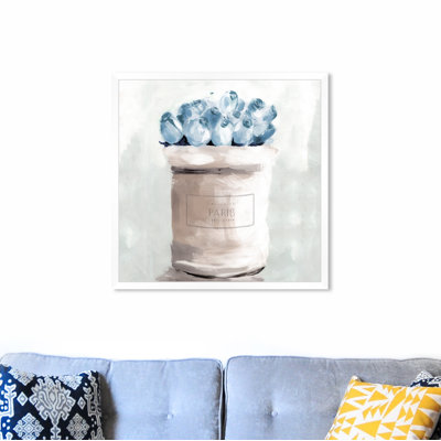 " Blue Flowers From Paris Square "