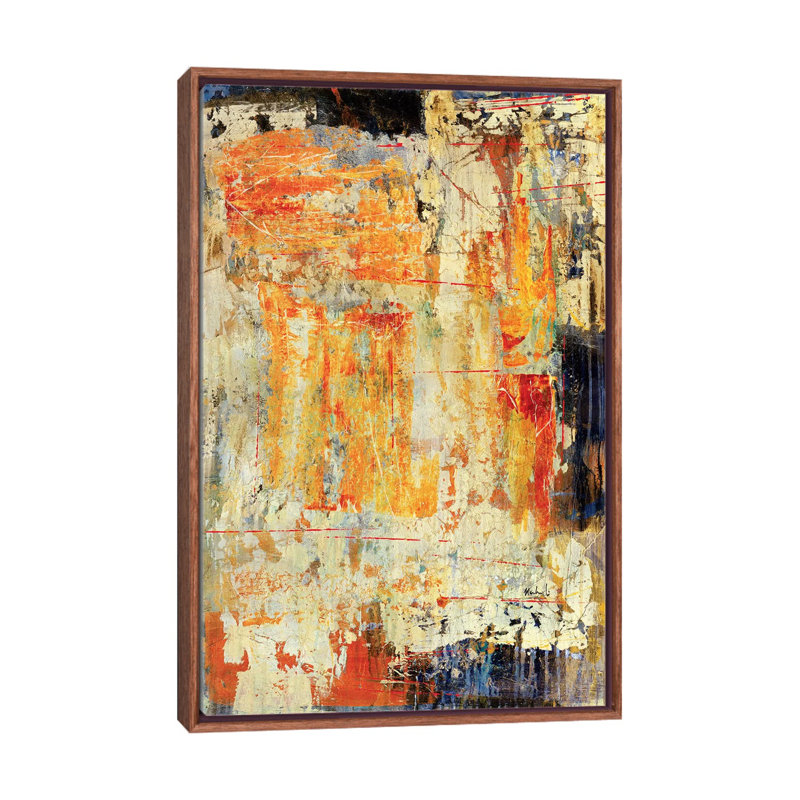 Jaipur - Painting on Canvas, 101.6 cm H x 66.04 cm W, Classic Brown Wood Framed