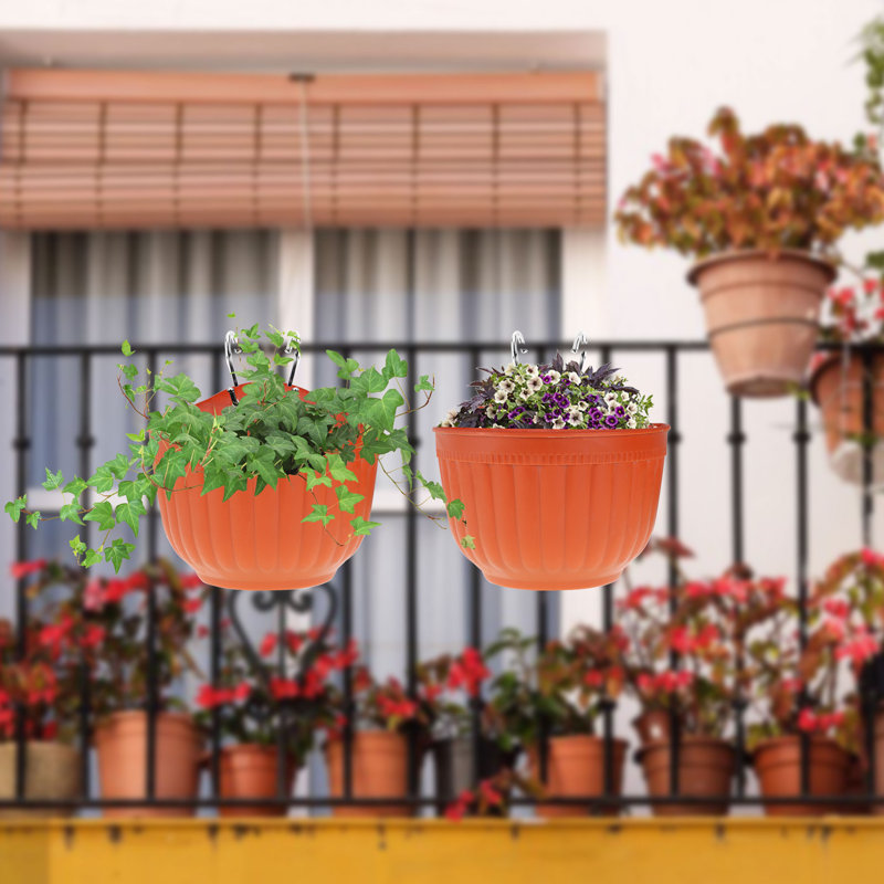 Wall-Mounted Flower Pots 4-Piece Set 8.1-Inch Small Fresh Flowers & Plants Decor