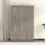 Armoire 3 portes avec 2 tiroirs, effet grain de bois gris-1579771707-1579771708