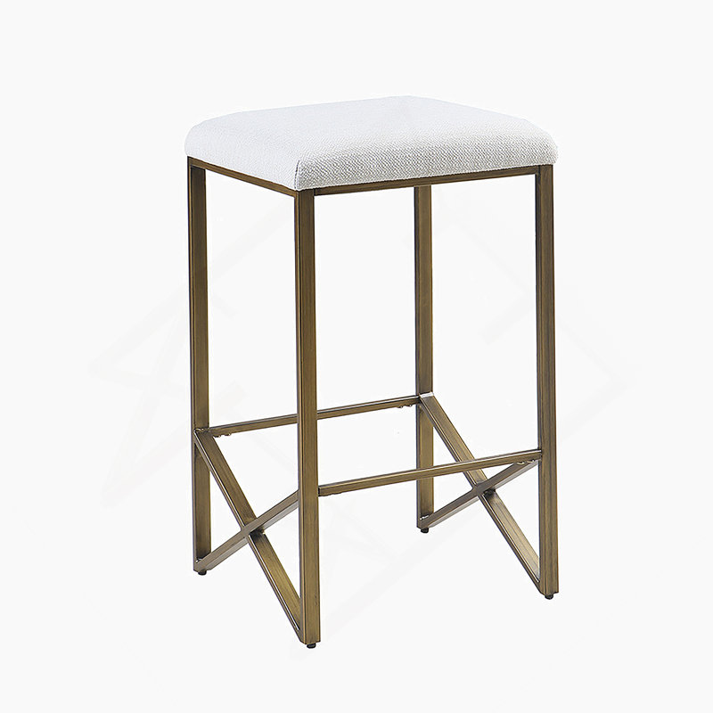 Backless Upholstered Counter Stool, 26"H