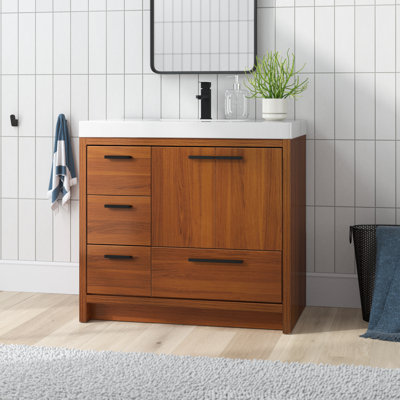 Southmead 36'' Single Bathroom Vanity with Resin Top