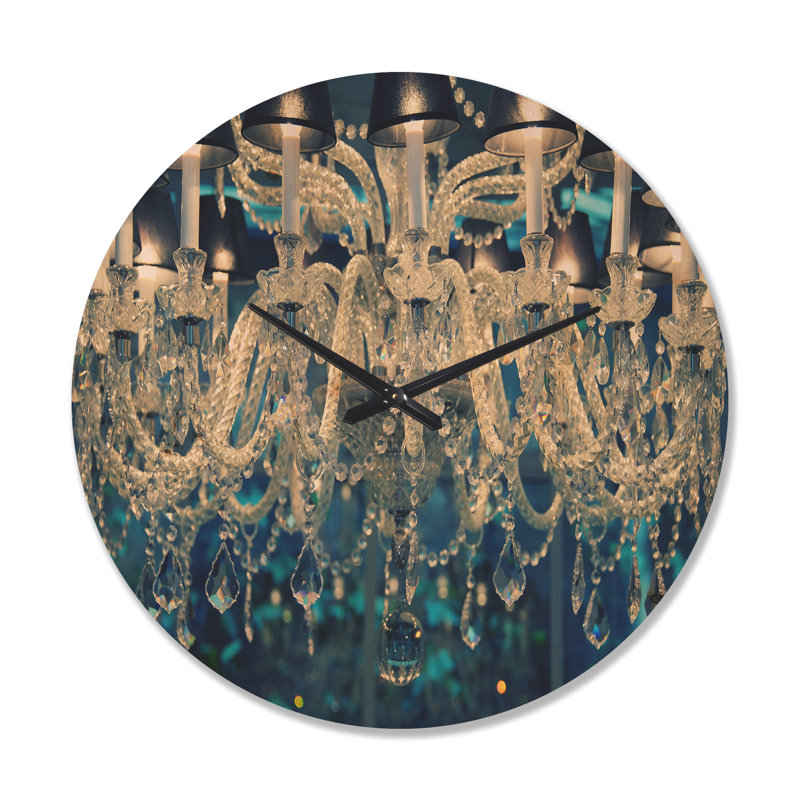 Lustre en cristal bleu rétro - horloge murale Shabby Elegance, Petit