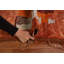 Tapis marocain orange en laine fait à la main 7 x 10