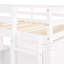 Lit mezzanine simple blanc avec espace de rangement. Structure en pin robuste. Maximisez vos options de rangement. Tiroirs de taille l 44 po x H 65,3 po - blanc. Fabrication fiable. Augmentez le rangement.-341227475-341227476