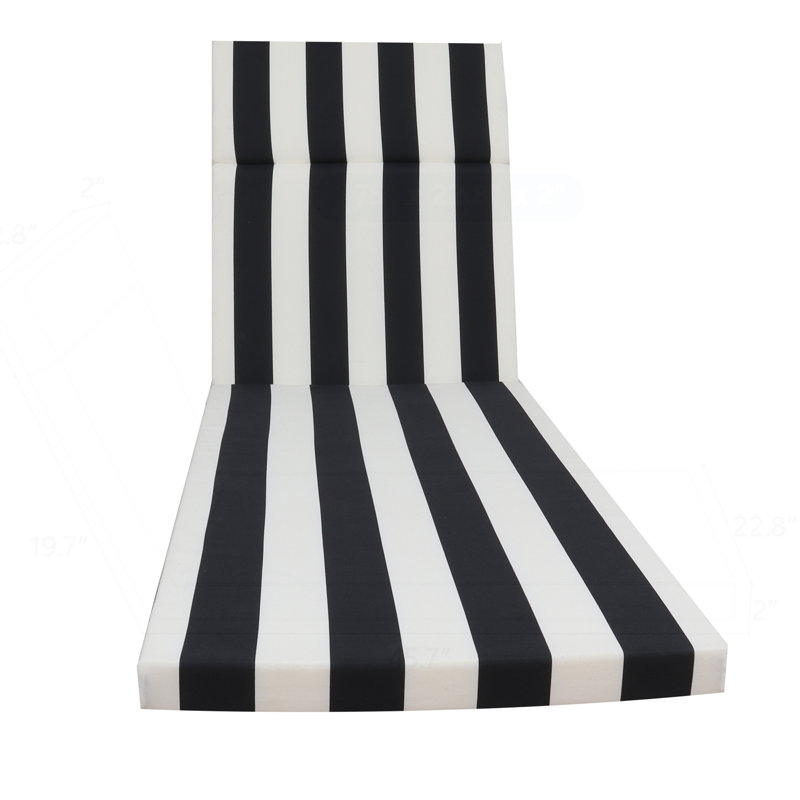 Outdoor Chaise Lounge Chair Cushions Set for Various Occasions, Enhancing Comfort and Style, Multicolor Striped 2