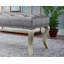 Banc capitonné en tissu avec garniture cloutée Decor Maxem