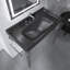 Meuble-lavabo autoportant en chrome avec lavabo console 36 po x l 18 po x H 39 po-1658872320
