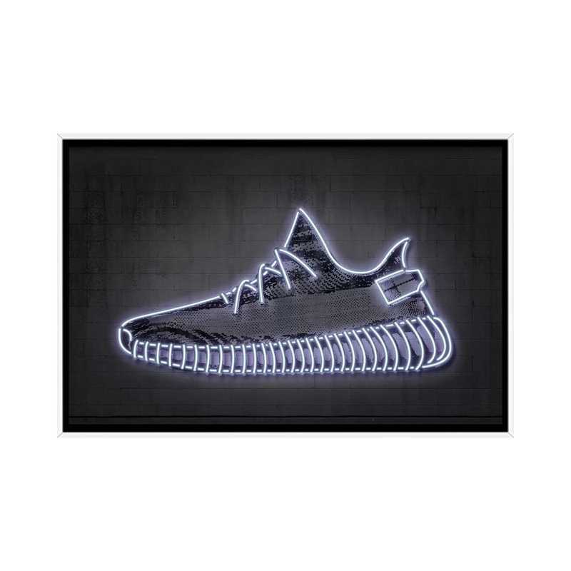 « Sneaker Y » par octave Mielu-impression d’art graphique, Pas de tapis, H 18 po x l 26 po x P 1,5 po, Toile blanche encadrée