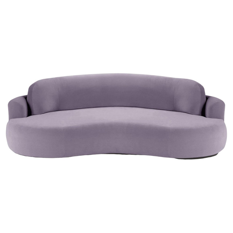 Canapé Nless, Velours Paris Lavanda, H 31 po x l 95 po x P 52 po, Noir
