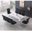 Tywona 70" Faux Marble Top Metal Base Dining Table-1626243947