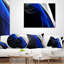 Motif scintillant bleu - coussin imprimé abstrait