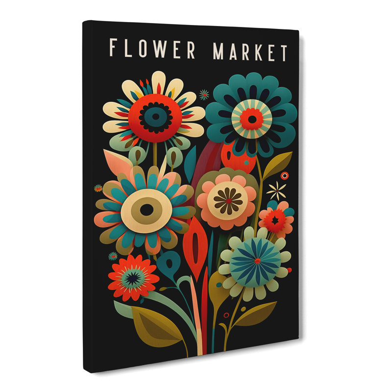 XMKTMKT-175 Contemporary Flower Market Exhibition No.10 - Wrapped Canvas Print