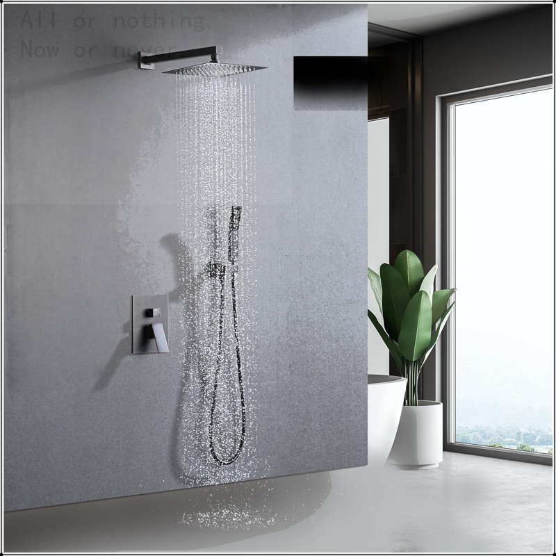 10-Inch Wall Mounted Rain Shower System with Handheld, Oil Rubbed Bronze
